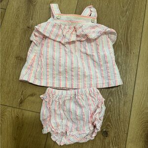 Striped Pink and White Kids Outfit Janie